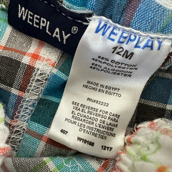 Vintage WEEPLAY Y2K Baby Boy Plaid Shorts size 12 months 
Excellent condition - Picture 9 of 9